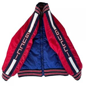 Authentic GUCCI Satin Stripe Colorblock Bomber Flight Jacket Coat Baby Kids 9-12